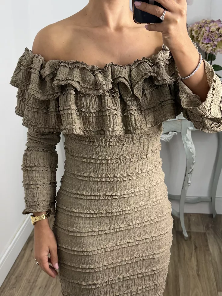 Vestido Raysa taupe