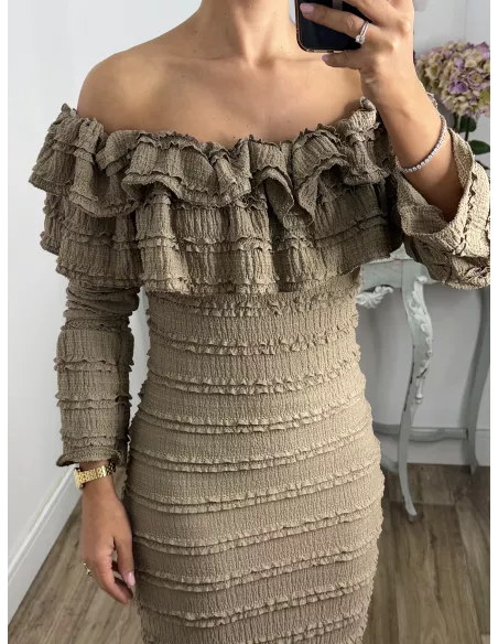 Vestido Raysa taupe