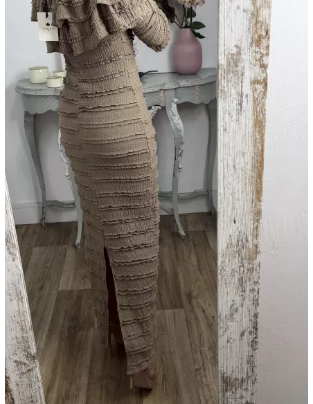 Vestido Raysa taupe