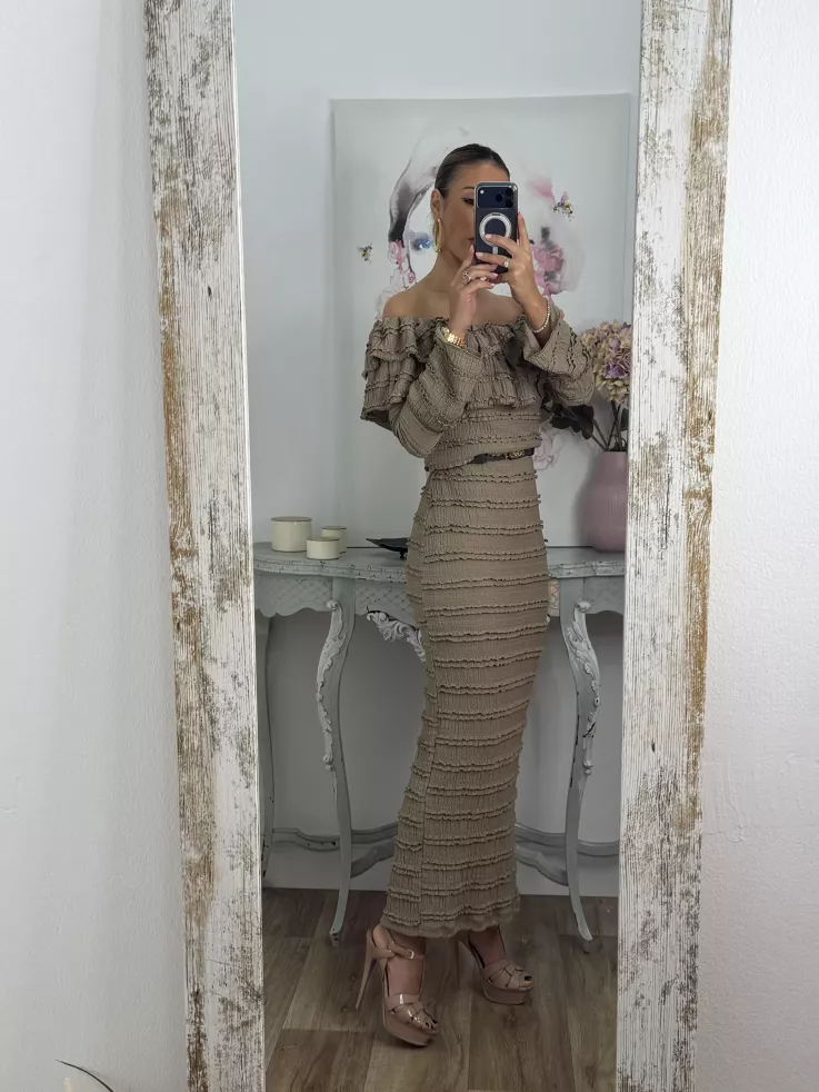 Vestido Raysa taupe