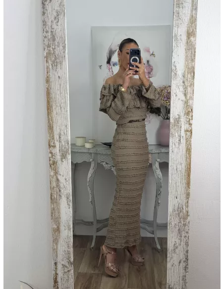 Vestido Raysa taupe
