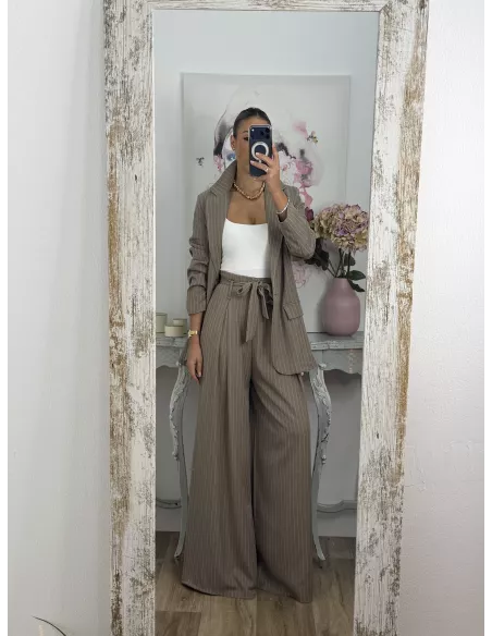 Traje de chaqueta Fidas taupe