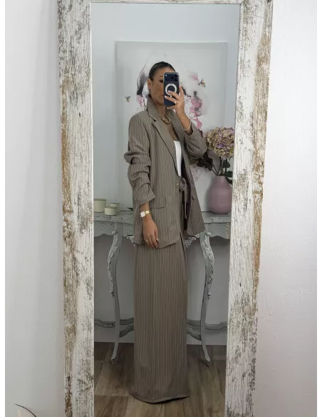 Traje de chaqueta Fidas taupe