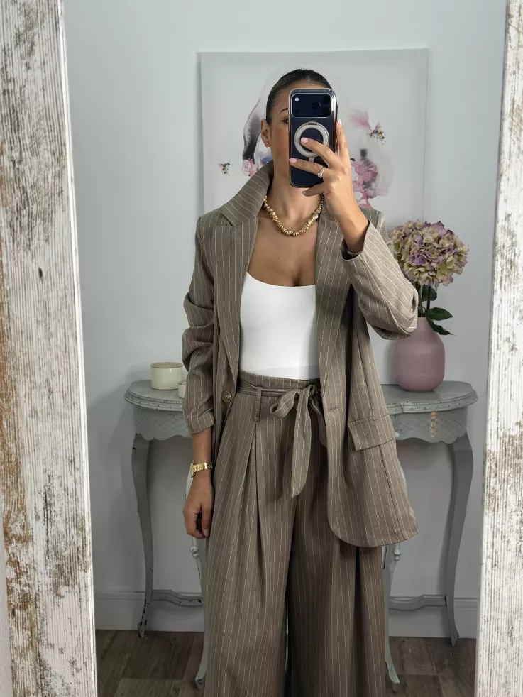 Traje de chaqueta Fidas taupe
