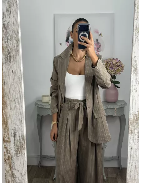 Traje de chaqueta Fidas taupe