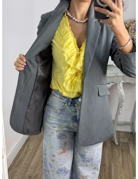 Chaqueta Amarenta gris verdeso