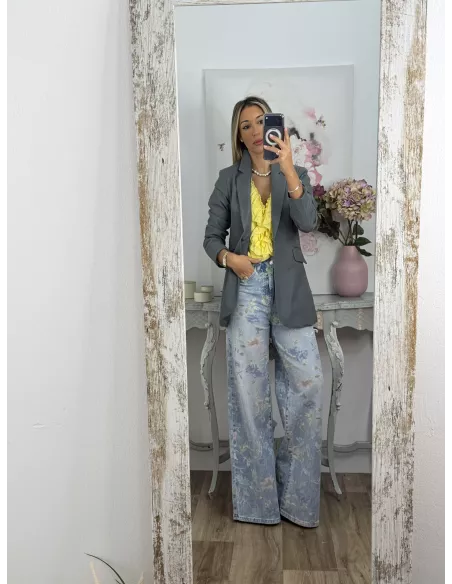 Chaqueta Amarenta gris verdeso