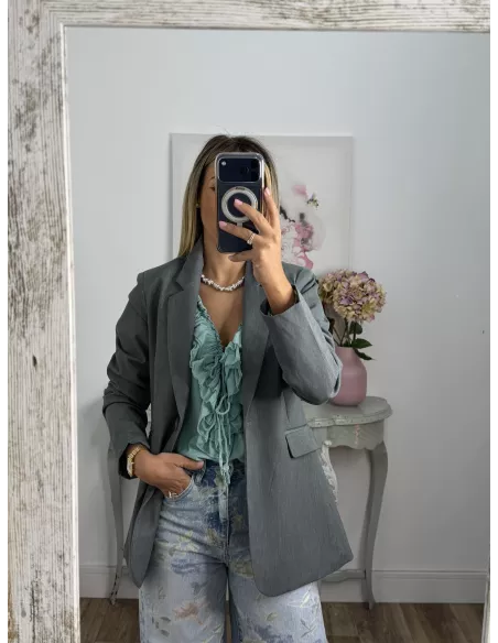Chaqueta Amarenta gris verdeso