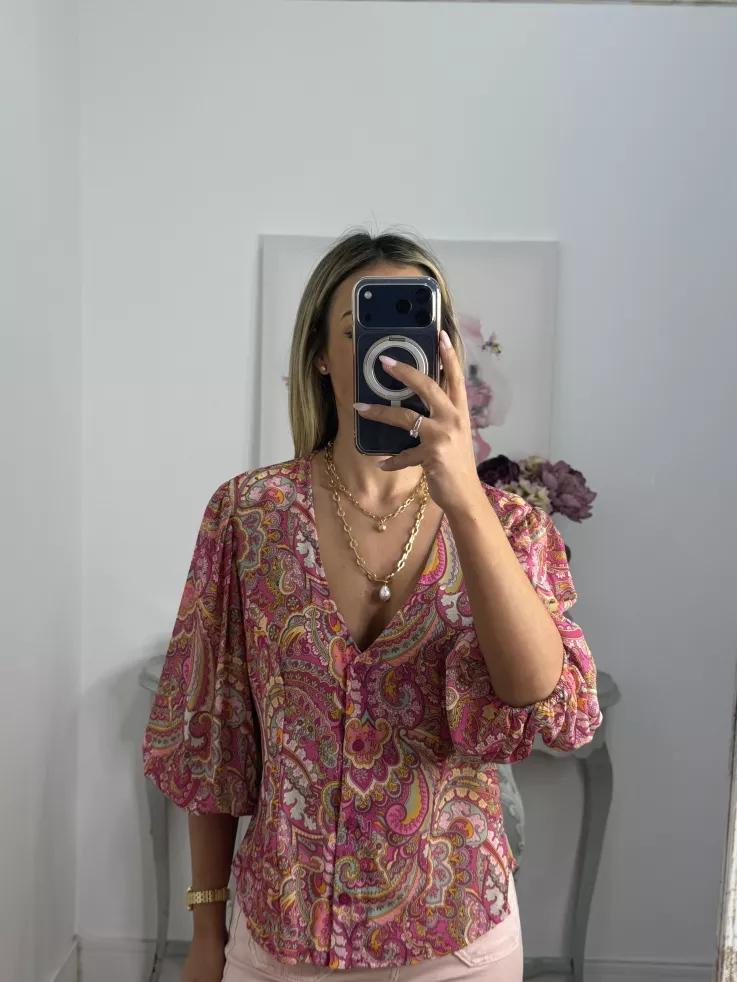 Colgantes doble eslabones con perla