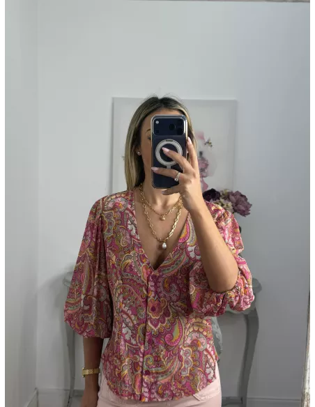 Colgantes doble eslabones con perla