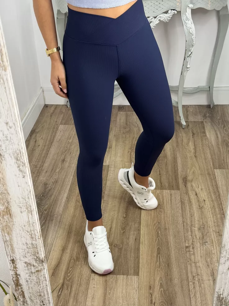 Leggins cintura cruzada azul marino