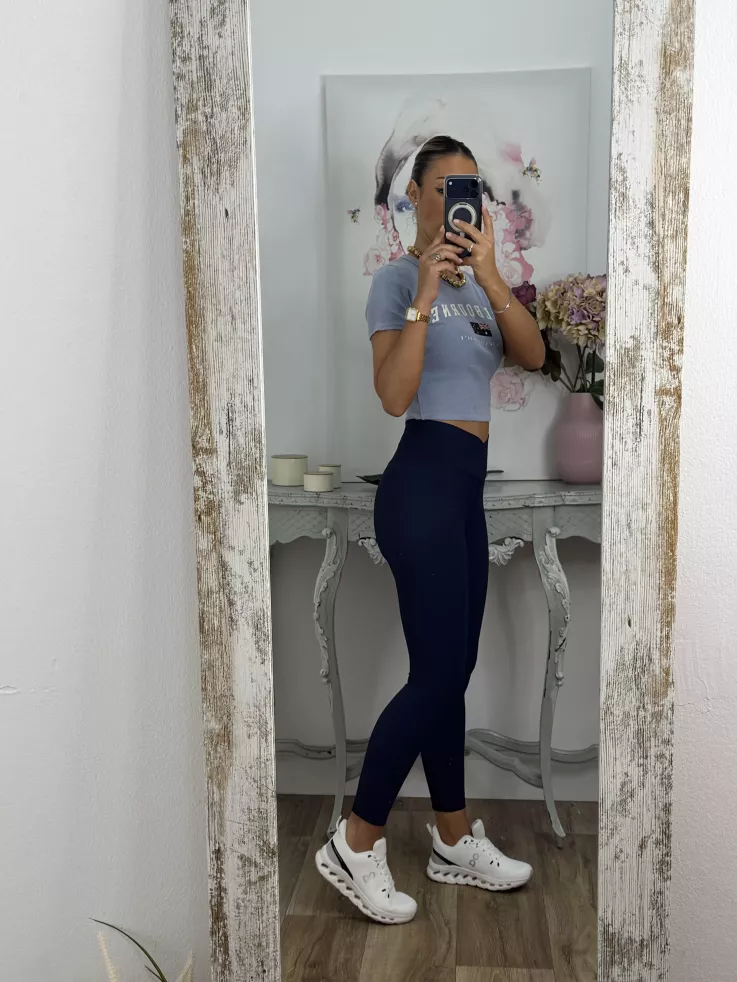 Leggins cintura cruzada azul marino