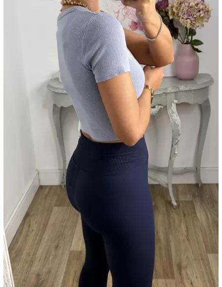 Leggins cintura cruzada azul marino