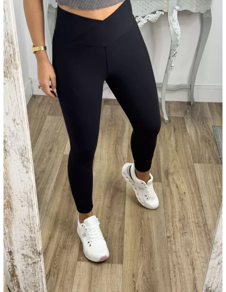 Leggins cintura cruzada negro