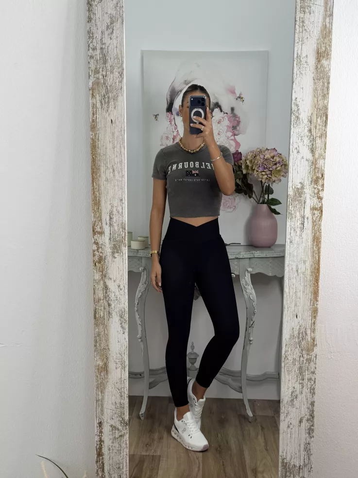 Leggins cintura cruzada negro
