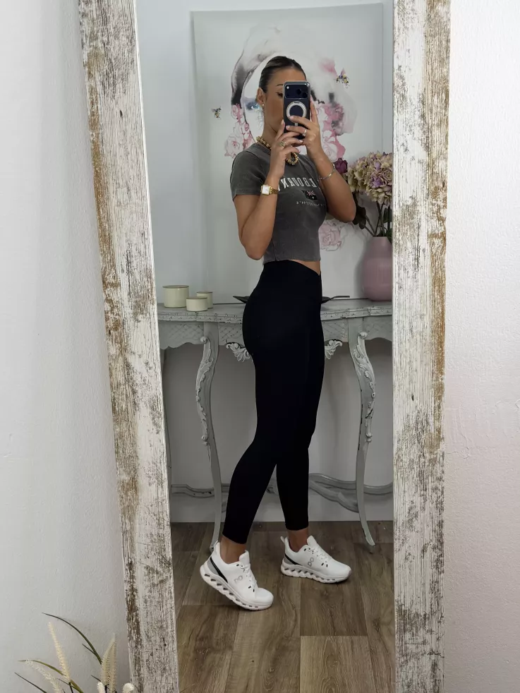 Leggins cintura cruzada negro