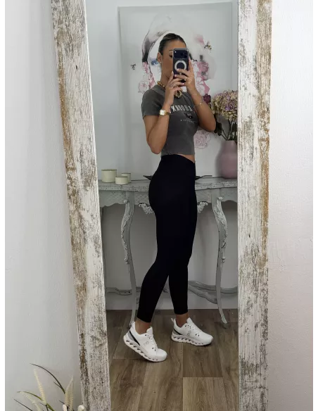 Leggins cintura cruzada negro