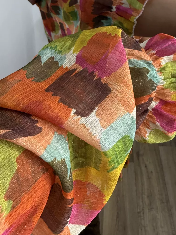 Vestido Colres tono naranja