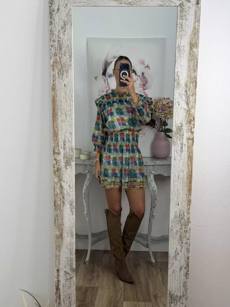 Vestido Colres tono verde