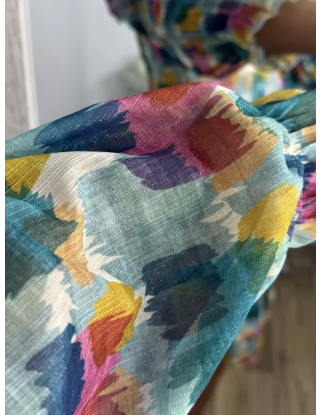 Vestido Colres tono verde