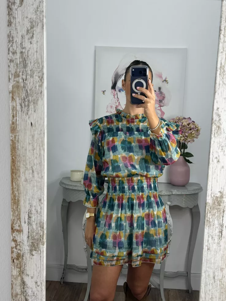 Vestido Colres tono verde