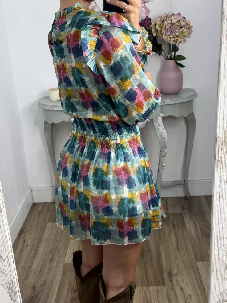 Vestido Colres tono verde