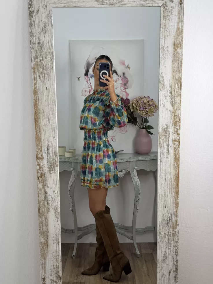 Vestido Colres tono verde