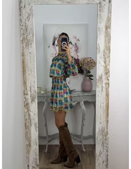 Vestido Colres tono verde