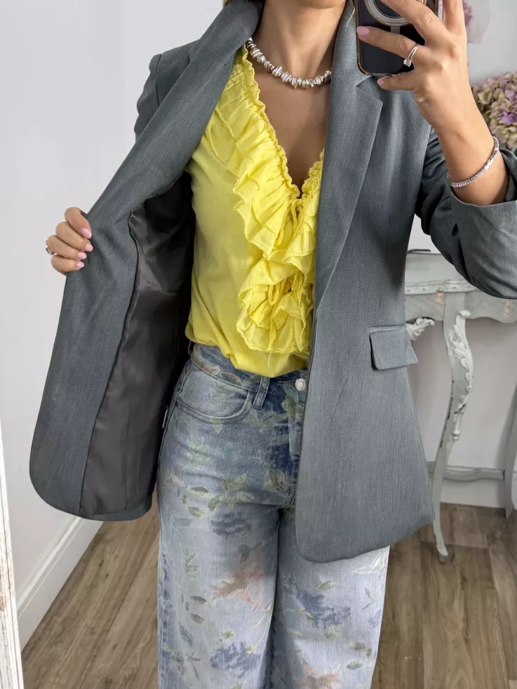 Chaqueta Amarenta gris verdeso