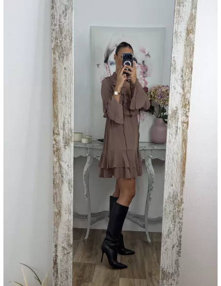 Vestido Ninoska maquillaje