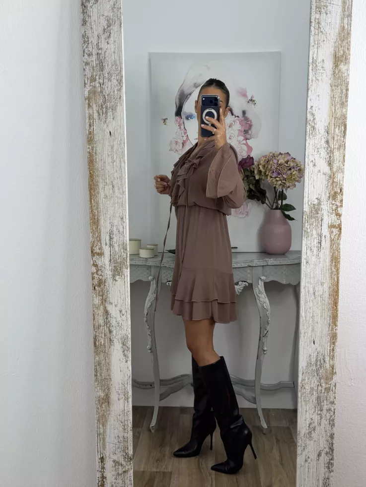 Vestido Ninoska maquillaje