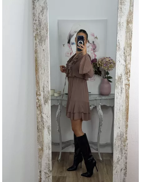 Vestido Ninoska maquillaje