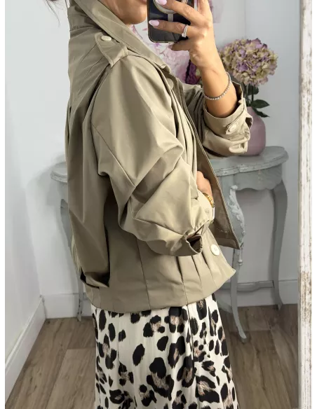 Bomber pliegue camel