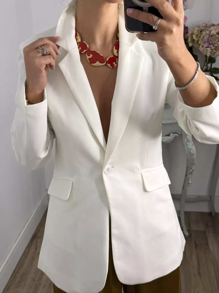 Chaqueta Amarenta blanca