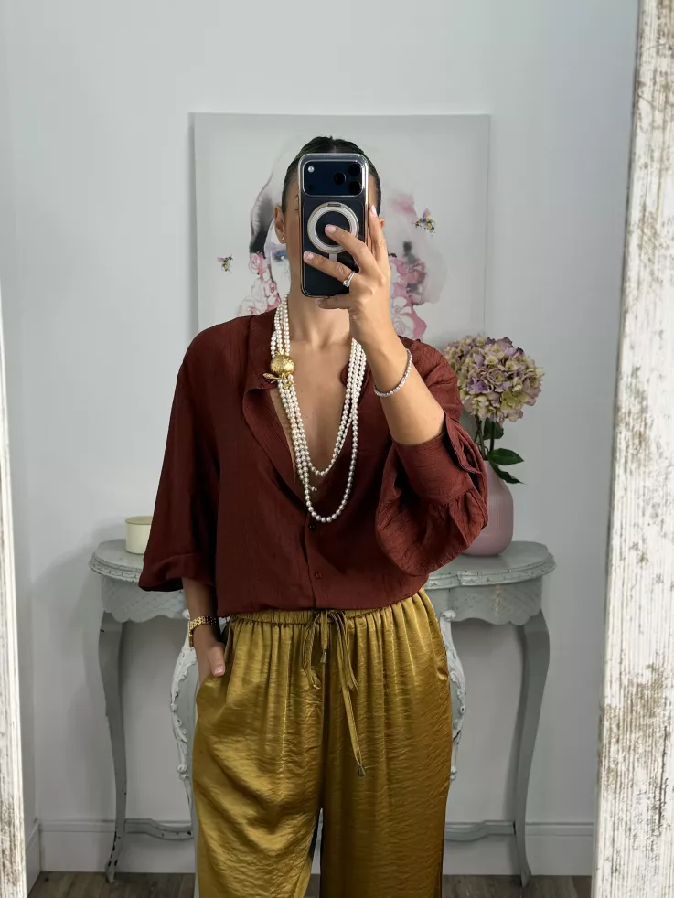 Camisa Teha cuello tirilla