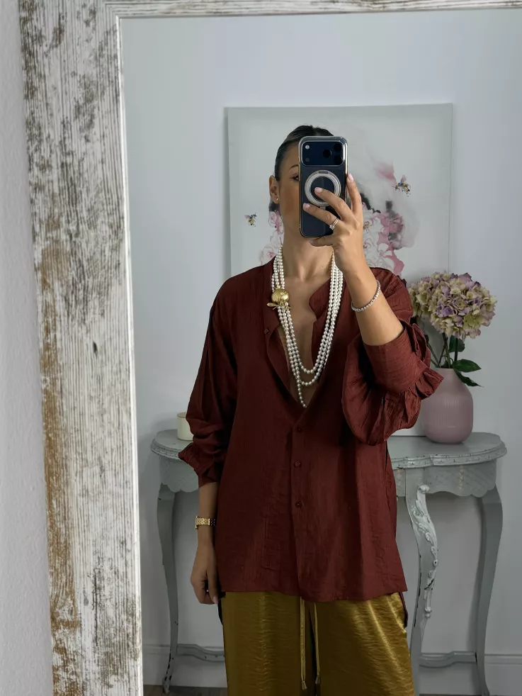 Camisa Teha cuello tirilla