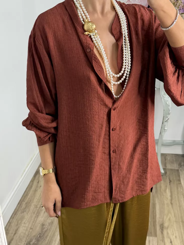 Camisa Teha cuello tirilla