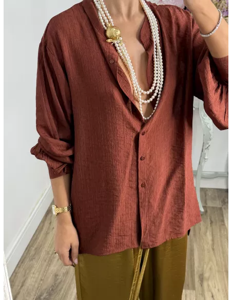 Camisa Teha cuello tirilla