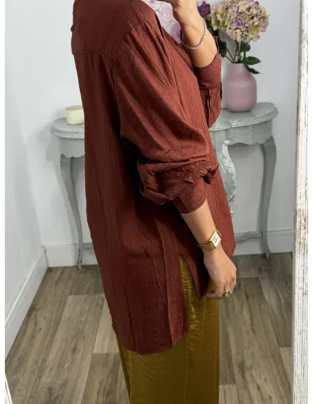 Camisa Teha cuello tirilla