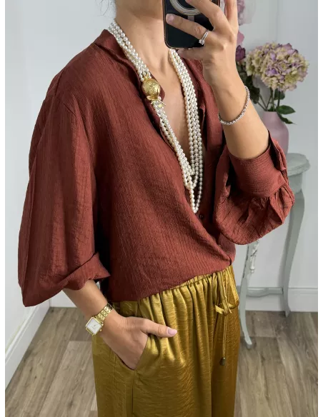 Camisa Teha cuello tirilla