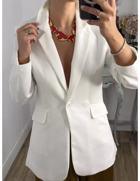 Colgante rojo con filo irregular rodado