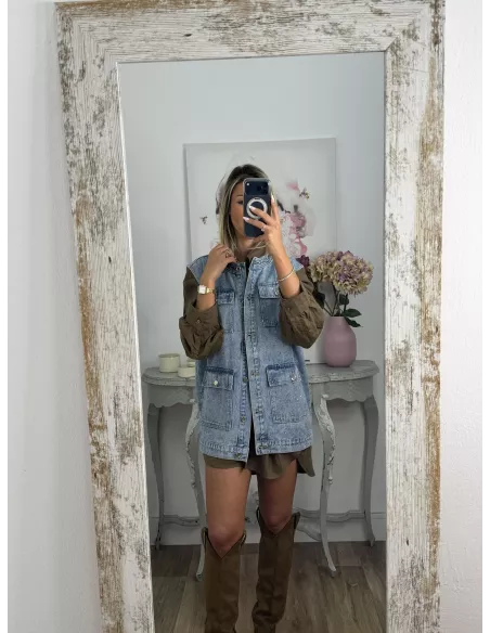 Chaleco vaquero con brillitos