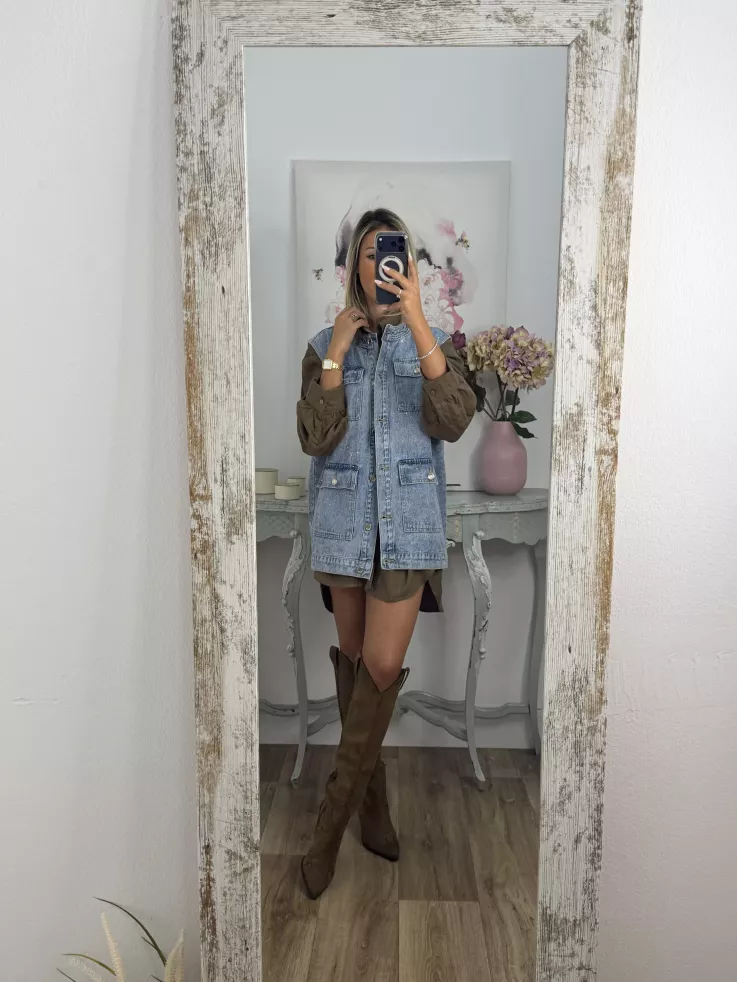 Chaleco vaquero con brillitos