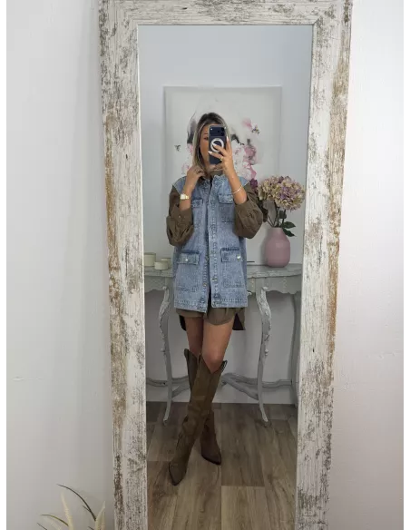 Chaleco vaquero con brillitos