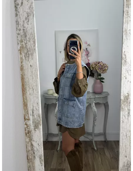 Chaleco vaquero con brillitos