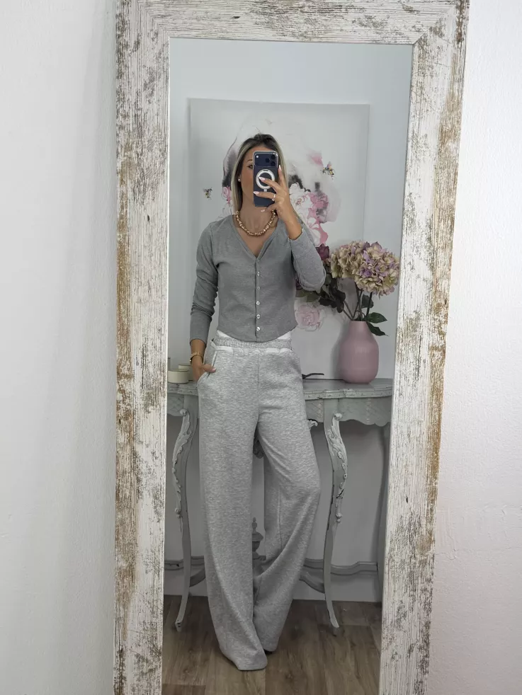 Camiseta Valeris botones gris