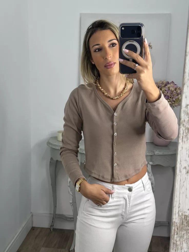 Camiseta Valeris taupe