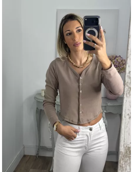 Camiseta Valeris taupe