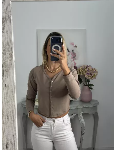 Camiseta Valeris taupe