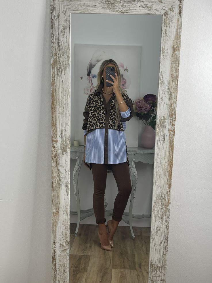 Jeans chocolate etiqueta roja